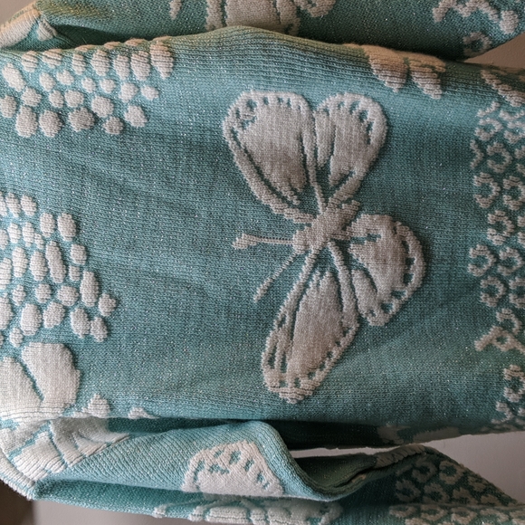 ❗️TAKING OFFERS❗️Vintage Mint Sparkley Butterfly Cheetah Print Sweater OBO - Picture 4 of 6